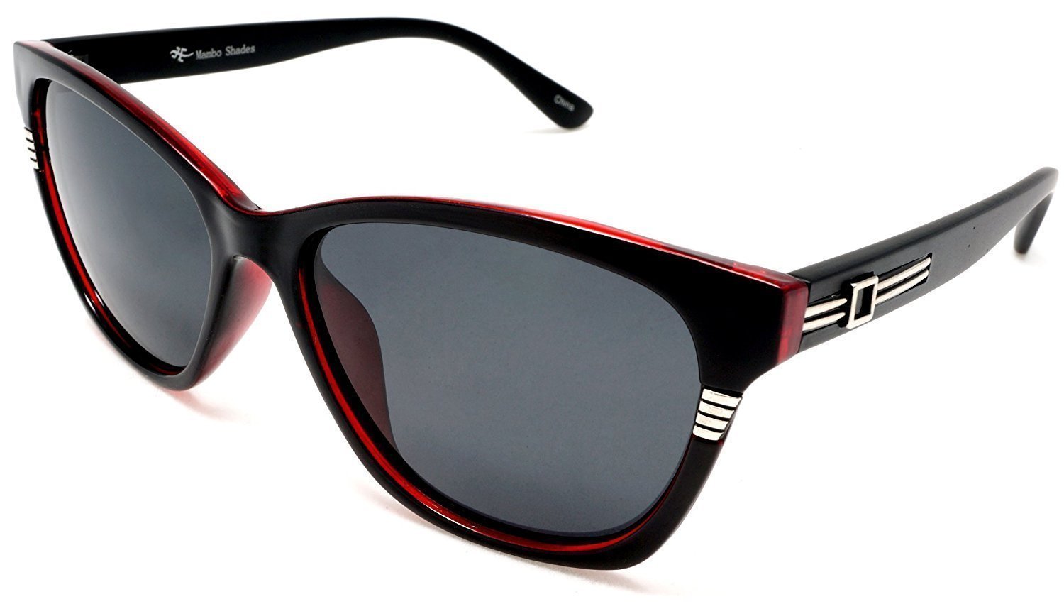 Women's Classic Polarized Horn Rimmed Sunglasses - "True Love" - Red-Samba Shades