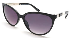 Women's Fashion Cat-Eye Horn Rimmed Sunglasses - Ava Gardner - Black-Samba Shades