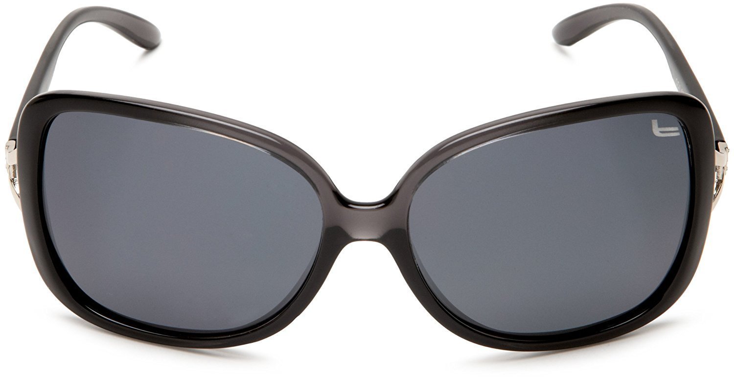 Women's Fashion Polarized Sunglasses, Oversized and Vintage Style by Coleman - Black-Samba Shades