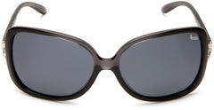 Women's Fashion Polarized Sunglasses, Oversized and Vintage Style by Coleman - Black-Samba Shades