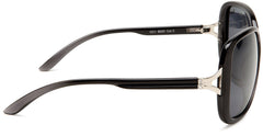 Women's Fashion Polarized Sunglasses, Oversized and Vintage Style by Coleman - Black-Samba Shades