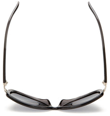 Women's Fashion Polarized Sunglasses, Oversized and Vintage Style by Coleman - Black-Samba Shades