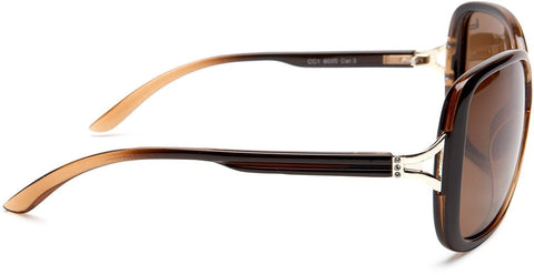Women's Fashion Polarized Sunglasses, Oversized and Vintage Style by Coleman - Brown-Samba Shades