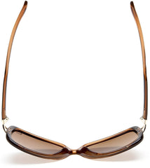 Women's Fashion Polarized Sunglasses, Oversized and Vintage Style by Coleman - Brown-Samba Shades