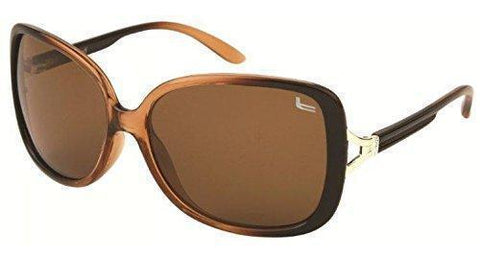 Women's Fashion Polarized Sunglasses, Oversized and Vintage Style by Coleman - Brown-Samba Shades