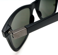 Women's Modern Youthful Horn Rimmed Sunglasses - Audrey Hepburn - Black-Samba Shades