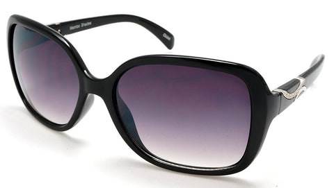 Women's Oversized Square Fashion Sunglasses - Sophia Loren Mambo Style - Black-Samba Shades