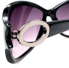 Women's Oversized Wrap Style Sunglasses - Mamba Violeta Sportiva - Black-Samba Shades
