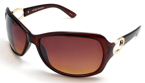 Women's Oversized Wrap Style Sunglasses - Mamba Violeta Sportiva - Brown-Samba Shades