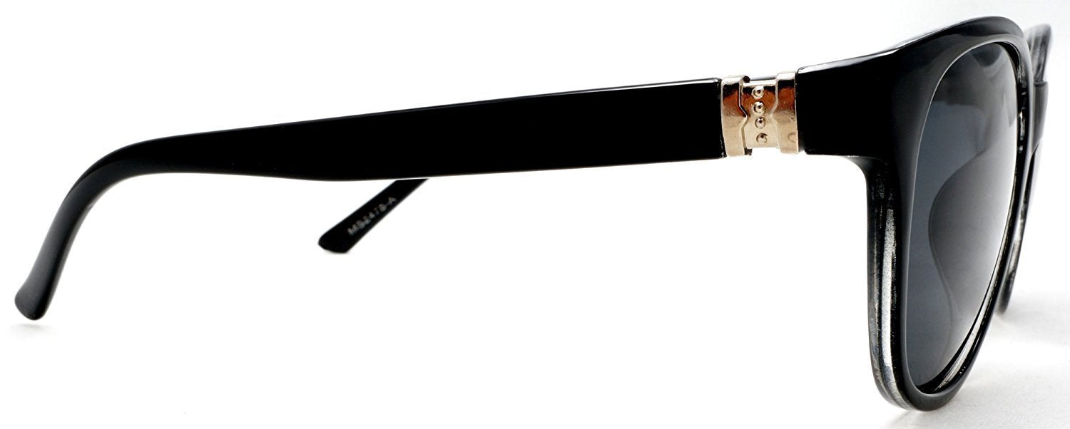 Women's Polarized Fashion Sunglasses - Rita Hayworth "You Excite Me" Samba Style - Black-Samba Shades