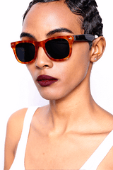 Polarized Vista Wayfarer Vintage Sunglasses Orange Red-Samba Shades